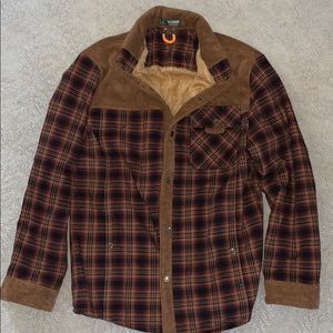 Outdoor Men’s Brown Plaid Jacket